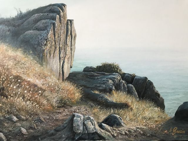 Falaise et rocher, pointe du Grouin