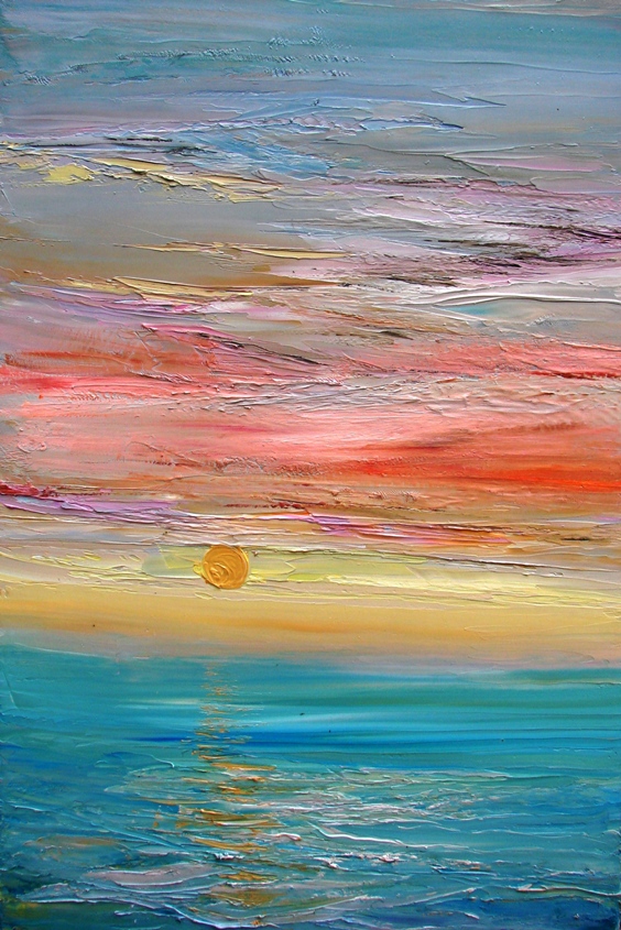 Coucher De Soleil Artiste Peintre Fabien Gaudin Peinture Huile Et Acrylique Abstrait Nu Marine Paysage